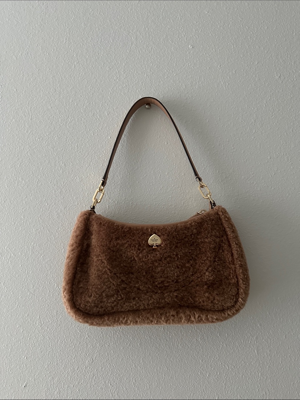 Kate Spade faux fur handbag